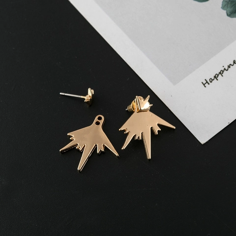 Minimalistische Unregelmäßige Stern Ohrstecker Galvanisierte Legierung Moderne Geometrische Gold Silber Ohrringe Für Damen Schmuck