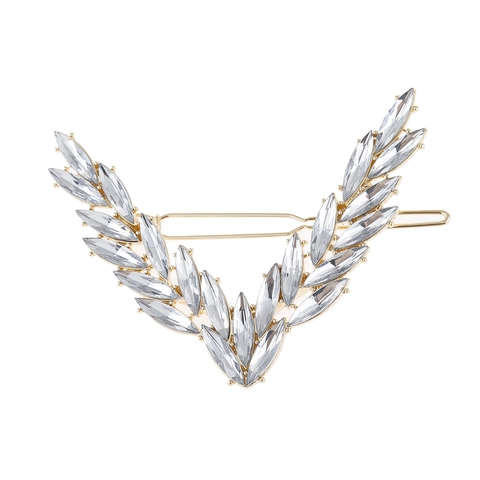 Fermaglio per Capelli a V con Strass in Lega Colorata a Forma di Ala per Donna Quotidiano Festa Matrimonio Gioielli per Capelli