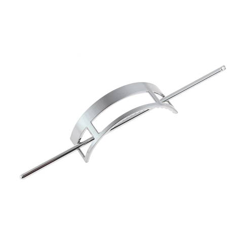 Bastoncino per Capelli in Lega Cavo Rettangolare Minimalista Con Finitura Opaca Spazzolata Elegante Clip per Capelli Oro Argento per Gioielli da Donna