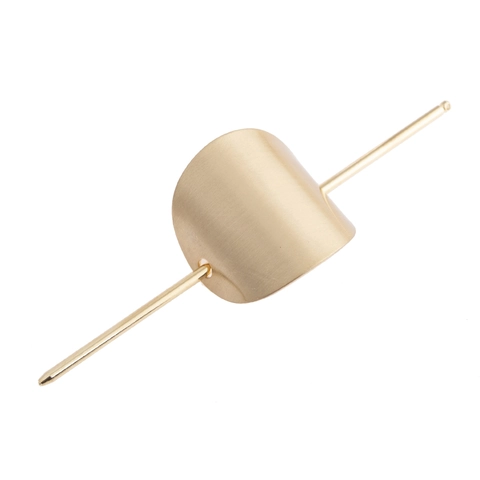 Minimalist Alloy Brushed Metal Hair Cuff Hair Stick Set For Women Geometric Matte Gold Silver Hair Pin Bun Maker Accessory