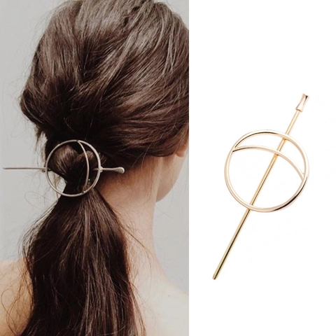 Minimalistischer Geometrischer Haarkamm Aus Legierung Für Damen Eleganter Westlicher Stil Metall Haarnadel Haarschmuck