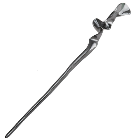 Irregular Geometric Metal Hair Stick Modern Minimalist Liquid Wave Hairpin Alloy Electroplated Mirror Finish Retro Hair Accessory For Women