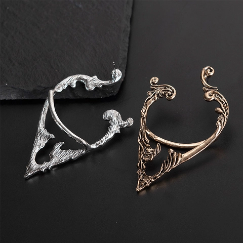 Vintage Gothic Elfenohr Manschette Für Damen Herren Legierung Ranke Geschnitzte Fantasie Clip Ohrringe Ohne Piercing Halloween Schmuck