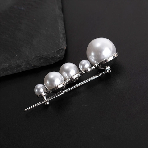 Fermaglio per Capelli Geometrico in Lega Minimalista Con Perla Artificiale Elegante Forcina Accessori per Capelli da Donna Decorazione Ufficio