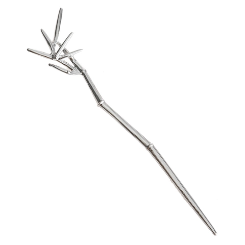 Pic à Cheveux en Métal Style Chinois Épingle à Cheveux Élégante Feuille de Bambou pour Femme Accessoires de Coiffure Bijoux