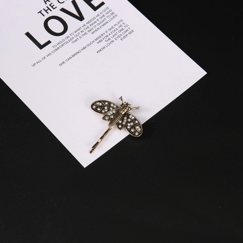 Vintage Libelle Haarspange Antik Legierung Strass Libelle Haarnadel Retro Insekt Haarspange Damen Mode Haarschmuck