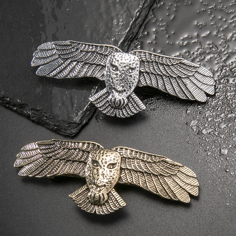 Fermaglio per Capelli Vintage in Lega a Forma di Civetta Aquila Con Ali Spiegate Clip Laterale Retro Donna Accessori
