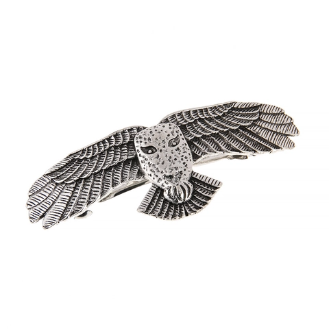 Fermaglio per Capelli Vintage in Lega a Forma di Civetta Aquila Con Ali Spiegate Clip Laterale Retro Donna Accessori