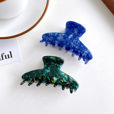 Pinza para el Pelo de Acetato Retro Elegante Patrón de Carey Mármol Pinzas Grandes para Mujeres Niñas Accesorios para el Cabello