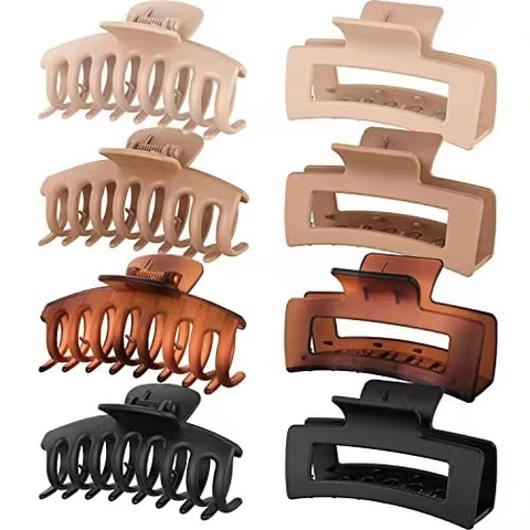 Große Matte Haarkralle Clips Für Damen Rutschfeste Rechteckige Shark Clips Für Dickes Haar Styling Zubehör Haarnadeln Kopfschmuck