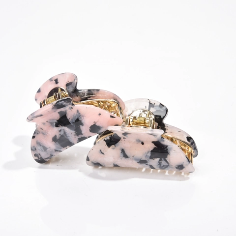 Pinza per Capelli Vintage in Acetato per Donna Motivo Marmoreo Tartarugato Pinza a Squalo Accessori Moda Capelli