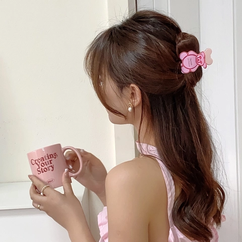 Carino Orso in Acetato Molletta per Capelli Colore Caramella Orso Forcina Per Donne Accessori per lo Styling