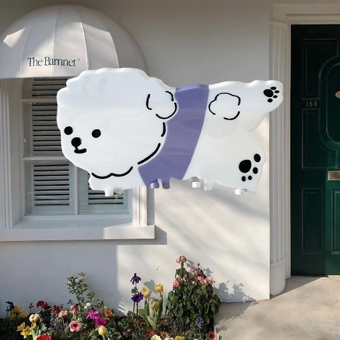 Simpatico Fermaglio per Capelli in Acetato a Forma di Cane Teddy per Donna Cartone Animato Bichon Frise Molla per Capelli Accessori Moda