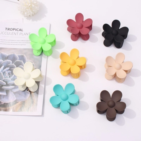 Matte Blumen Haarklammern Mini Kunststoff Florale Haarclips Rutschfeste Kleine Haargreifer Für Damen Mädchen Haarstyling