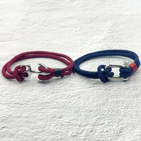 Pulsera de Cuerda Trenzada Náutica Hebilla de Grillo de Ancla de Aleación Joyería Retro para Hombre Mujer Pareja Cuerda de Mano Casual de Playa
