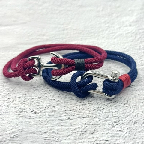 Pulsera de Cuerda Trenzada Náutica Hebilla de Grillo de Ancla de Aleación Joyería Retro para Hombre Mujer Pareja Cuerda de Mano Casual de Playa