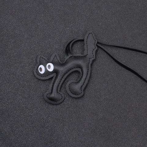 Süße Katze Muster PU Leder Taschenanhänger Schlüsselanhänger Handgefertigte Tier Anhänger Für Handtasche Rucksack Zubehör Schmuck Damen