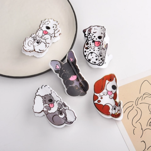 Molla per Capelli in Acrilico a Forma di Cane Cartone Animato Clip per Capelli per Donna Accessori Quotidiani