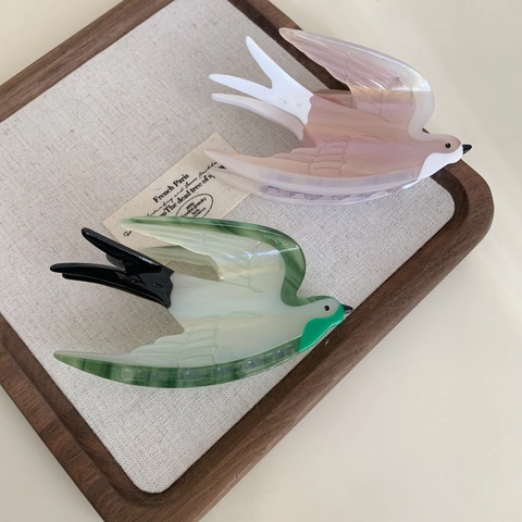 Dolce Fermaglio per Capelli a Pinza in Acetato a Forma di Rondine Vintage Forcina per Capelli Animale per Donna Accessori Quotidiani