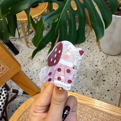 Simpatica Pinza per Capelli in Acrilico a Cartone Animato Animale Orso Gatto Cane Fragola Motivo Clip a Squalo per Donna Ragazze Accessori Capelli