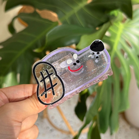 Süßer Cartoon Welpe Hund Acryl Haarkralle Clip Glitzer Pailletten Große Haifischspange Für Damen Mädchen Koreanischen Stil Haarschmuck