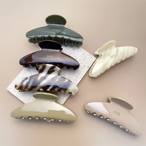 French Style Acetate Hair Claw Clip High Quality Large Geometric Hair Catch For Women Elegant Daily Hair Accessories