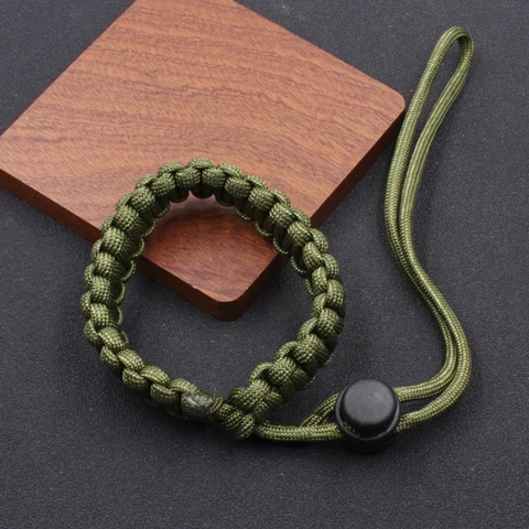Handmade Paracord Camera Wrist Strap Adjustable Survival Braided Hand Rope Outdoor Anti-Loss Bracelet Unisex Accessory