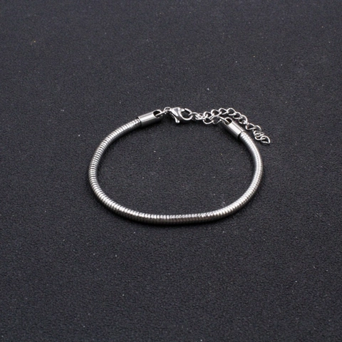 Minimalist Stainless Steel Snake Chain Bracelet For Men Women Adjustable DIY Basic Chain Jewelry With Lobster Clasp