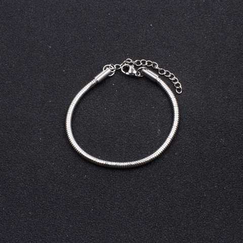 Minimalist Stainless Steel Snake Chain Bracelet For Men Women Adjustable DIY Basic Chain Jewelry With Lobster Clasp