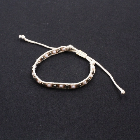 Handmade Braided Rope Bracelet 800 Silver Natural Stone Beads Ethnic Bohemian Adjustable Wax Cord Friendship Wristband For Men Women Jewelry
