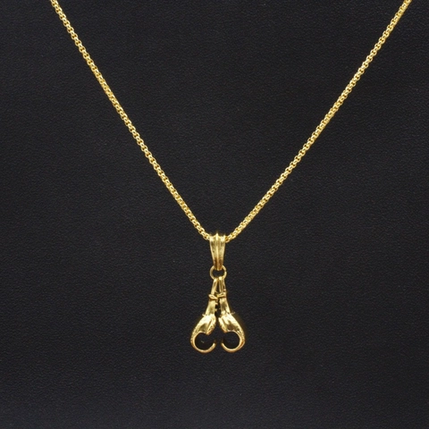 Boxing Glove Pendant Necklace Men's Stainless Steel Alloy Hip Hop Punk Style Sports Fitness Jewelry Gold Silver Necklace