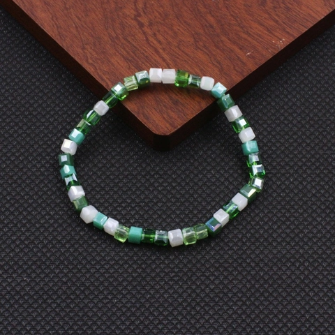 Bracciale Elastico Bohemien Fatto a Mano Con Perline in Vetro di Cristallo Multicolore per Donna Gioielli Decorativi alla Moda