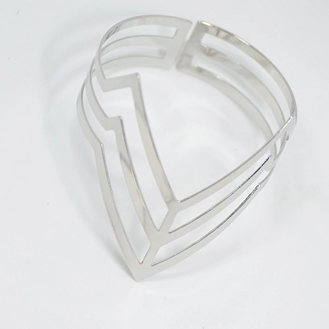 Bracciale da Braccio Punk Bohemien Geometrico a V Incavo Regolabile in Lega di Zinco a Tre Strati Gioielli Donna Festa