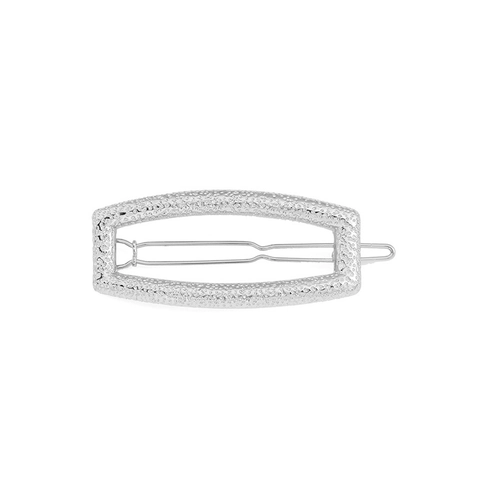 Vintage Geometric Alloy Hair Clips For Women Simple Hollow Hammered Texture Hairpins For Daily Party Hair Accessories