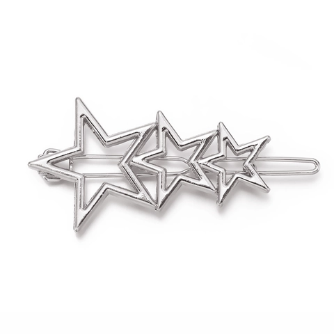 Fermaglio per Capelli a Stella Cava in Lega di Zinco Forcina Geometrica Stella Oro Argento Accessori per Capelli Donna