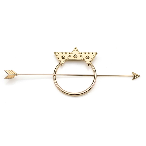 Vintage Legierung Pfeil Krone Haarstab Minimalistisch Geometrisch Hohl Rund Haarnadel Für Damen Mädchen Haarschmuck Dutt Zubehör