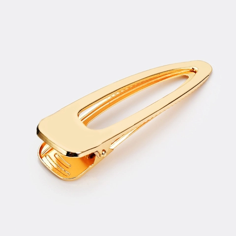 Minimalist Metal Duckbill Hair Clips Vintage Large Brushed Hollow Geometric Alligator Hairpins Gold Silver Hair Accessories