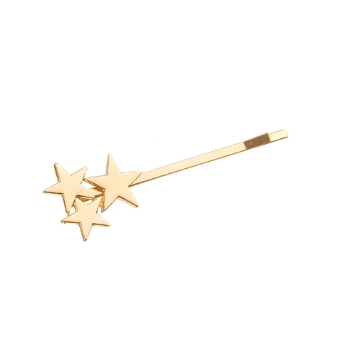Fermaglio per Capelli a Stella in Lega Geometrica Forcina Minimalista con Stella a Cinque Punte da Donna Clip Laterale in Metallo