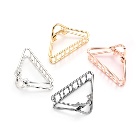 Minimalist Geometric Alloy Hair Claw Clip For Women Large Metal Hollow Hair Clip Rose Gold Silver Hair Accessories For Thick Hair