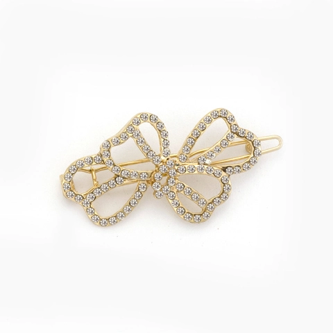 Butterfly Hair Clip Zinc Alloy Rhinestone Hollow Side Clip For Women Hair Accessories Sparkly Bobby Pin Headwear