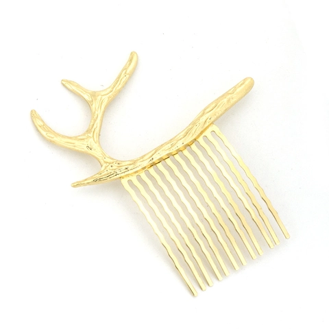 Pettine per Capelli Natalizio con Corna di Cervo in Lega Vintage Stile Foresta per Donna Ragazza Accessori per Capelli