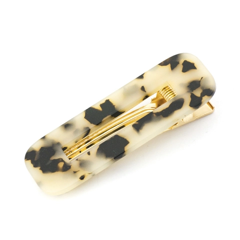 Fermaglio per Capelli Rettangolare Geometrico in Acetato Minimalista per Donna Motivo Marmo Tartarugato Accessori per Capelli alla Moda
