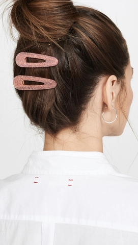 Acrylic Starry Sky Glitter Hair Clip For Women Geometric Teardrop Square Candy Color Duckbill Clip Fashion Hair Accessories