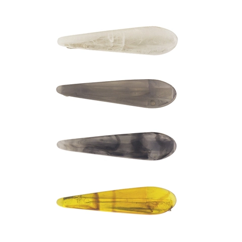 Orecchini a Bottone Elegante Clip per Capelli in Acetato con Motivo Marmorizzato Clip a Becco d'Anatra a Goccia d'Acqua