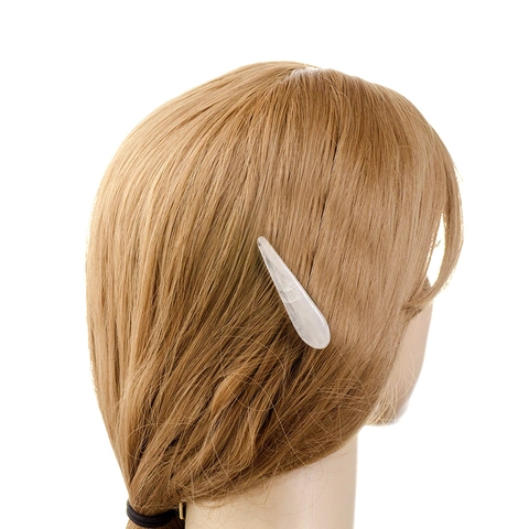 Orecchini a Bottone Elegante Clip per Capelli in Acetato con Motivo Marmorizzato Clip a Becco d'Anatra a Goccia d'Acqua