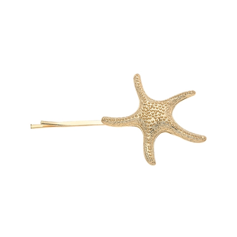 Set de Pinzas para el Cabello de Aleación con Strass para Mujer Geométrico Corazón Estrella Estrella de Mar Concha Joyería
