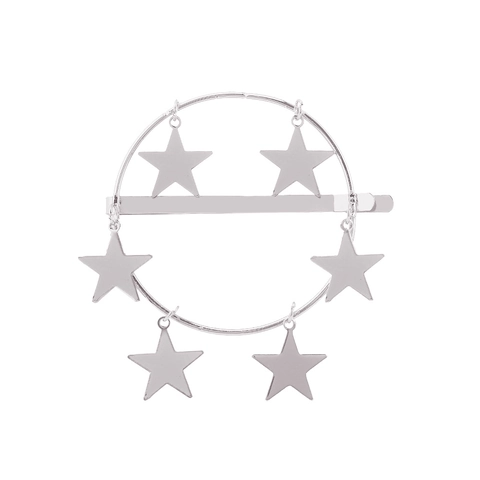 Retro Punk Geometrisch Stern Legierung Haarspange Gold Silber Galvanisiert Dekorativ Haarnadel Für Damen Mode Haarschmuck