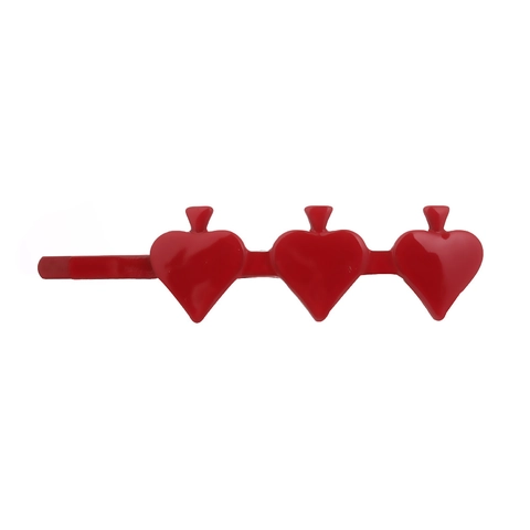 Vintage Poker Suit Alloy Lacquered Hair Clip Spade Heart Club Diamond Geometric Metal Bobby Pin For Women Daily Hair Accessories