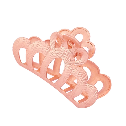 Pinza per Capelli in Lega Geometrica Traforata Grande Corona in Metallo Fermaglio Minimalista Accessori per Capelli Donna