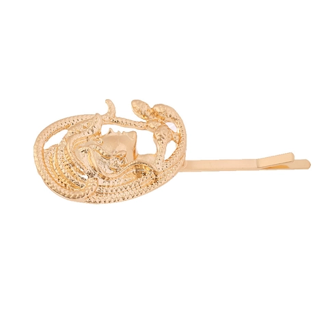Pinces à Cheveux Serpent en Alliage Doré Vintage Tête de Méduse Design Cobra Épingles à Cheveux Pour Femmes Style Punk Rétro Décoratives